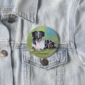 Badge Rond 7,6 Cm Berger australien, beau merle bleu ! (En situation)