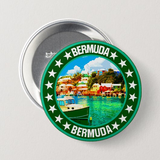 Badge Rond 7,6 Cm Bermudes (Devant & derrière)