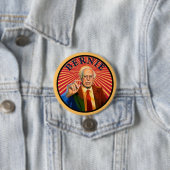 BADGE ROND 7,6 CM BERNIE 2016 (En situation)