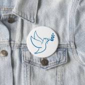 Badge Rond 7,6 Cm Bernie Peace Bird Pin (En situation)