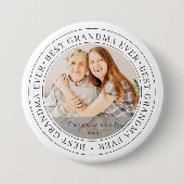 Badge Rond 7,6 Cm Best Grandma Ever Modern Classic (Devant)