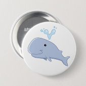 Badge Rond 7,6 Cm Bétale mignonne avec l'eau éclaboussure animal ado (Devant & derrière)