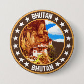 Badge Rond 7,6 Cm Bhoutan (Devant)