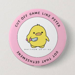 Badge Rond 7,6 Cm Bible Duckie