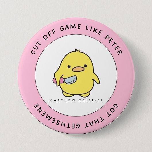 Badge Rond 7,6 Cm Bible Duckie (Devant)