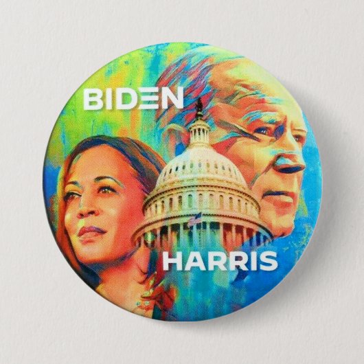 Badge Rond 7,6 Cm Biden Harris (Devant)