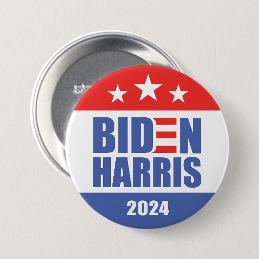 Badge Rond 7,6 Cm Biden / Harris (Devant & derrière)
