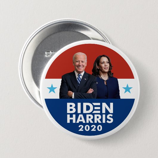 Badge Rond 7,6 Cm Biden Harris 2020 bouton (Devant & derrière)