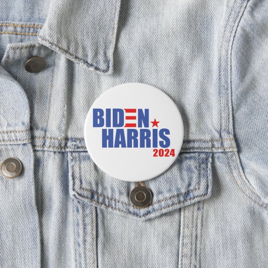 Badge Rond 7,6 Cm Biden / Harris 2024 (En situation)