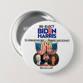 Badge Rond 7,6 Cm Biden Harris 2024 (Devant & derrière)