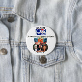 Badge Rond 7,6 Cm Biden Harris 2024 (En situation)
