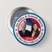 Badge Rond 7,6 Cm biden Harris, matière de campagne (Devant & derrière)