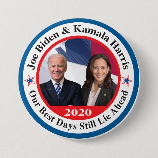 Badge Rond 7,6 Cm biden Harris, matière de campagne (Devant)