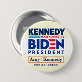 Badge Rond 7,6 Cm Biden — Kennedy Coattails (Devant & derrière)