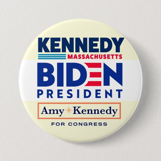 Badge Rond 7,6 Cm Biden — Kennedy Coattails (Devant)