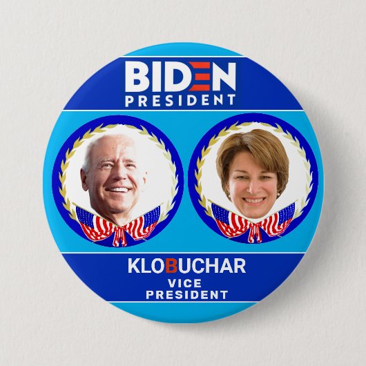 Badge Rond 7,6 Cm Biden/Klobuchar 2020 (Devant)