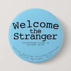 Badge Rond 7,6 Cm Bienvenue sur le bouton Étranger