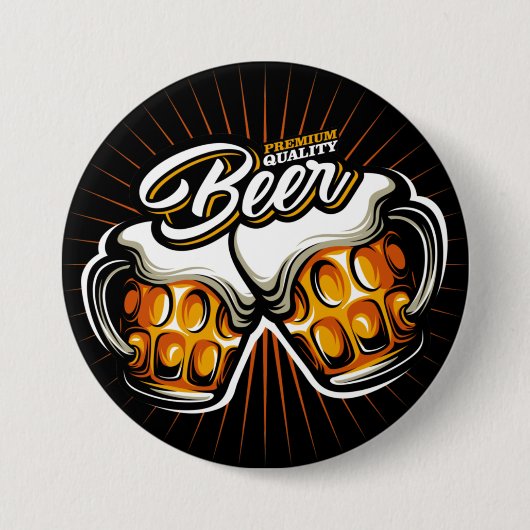 Badge Rond 7,6 Cm Bière Premium (Devant)
