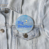 Badge Rond 7,6 Cm Big Brother Surfer Boy Sibling       (En situation)