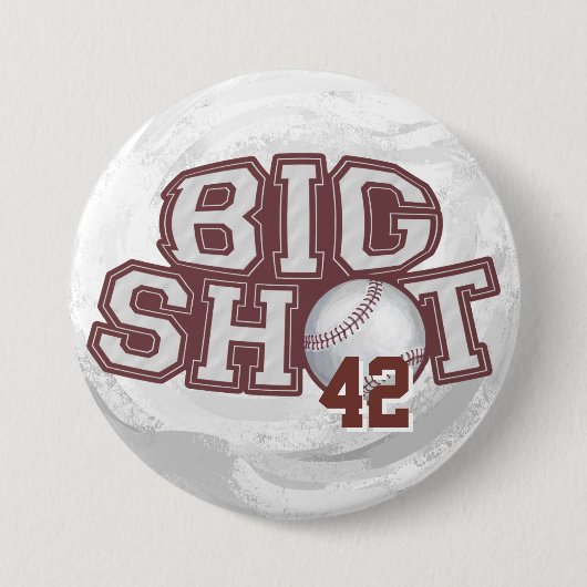 Badge Rond 7,6 Cm Big Shot Basball (Devant)