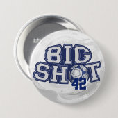 Badge Rond 7,6 Cm Big Shot Soccerball (Devant & derrière)