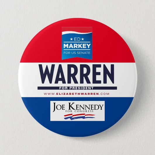 Badge Rond 7,6 Cm Billet d'élection du Massachusetts 2020 (Devant)