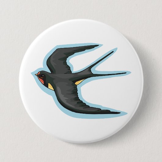 Badge Rond 7,6 Cm Bird in Flight (Devant)