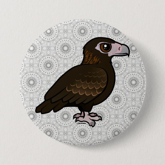 Badge Rond 7,6 Cm Birdorable Cale-a coupé la queue Eagle (Devant)