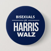 Badge Rond 7,6 Cm Bisexuels pour Harris Walz (Devant)