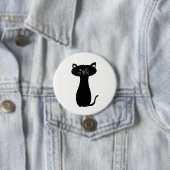 Badge Rond 7,6 Cm Black Cartoon Kitty (En situation)