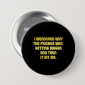Badge Rond 7,6 Cm Blague de frisbee drôle (Devant & derrière)