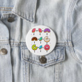 Badge Rond 7,6 Cm Blagues de maths sur les fractions de beignets (En situation)