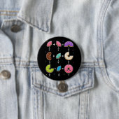 Badge Rond 7,6 Cm Blagues de maths sur les fractions de beignets (En situation)