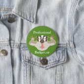 Badge Rond 7,6 Cm Blaireau d'harcellement de Badger_Professional… (En situation)