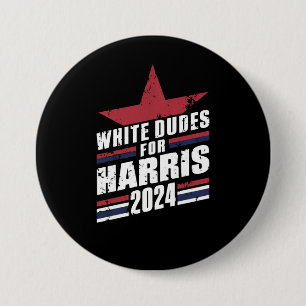 Badge Rond 7,6 Cm Blancs pour Kamala Harris 2024