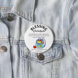 Badge Rond 7,6 Cm Blessing of the backpacks gift tags key ring
