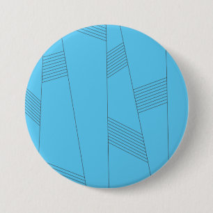 Badge Rond 7,6 Cm Bleu, simple, élégant, abstrait motif