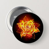 Badge Rond 7,6 Cm Blooming Fire Rose (Devant & derrière)