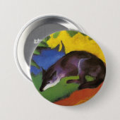 Badge Rond 7,6 Cm Blue Fox (par Franz Marc) (Devant & derrière)