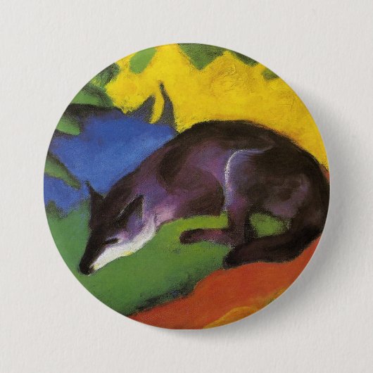 Badge Rond 7,6 Cm Blue Fox (par Franz Marc) (Devant)