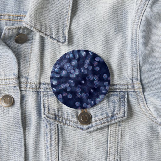 Badge Rond 7,6 Cm Blue Sparkle (En situation)