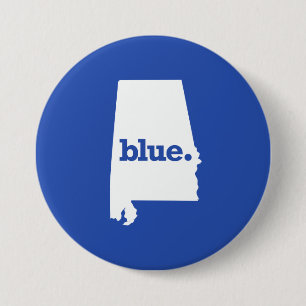 BADGE ROND 7,6 CM BLUE STATE ALABAMA