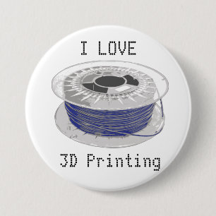 Badge Rond 7,6 Cm Bobine de plastique bleu pour l'impression 3D avec