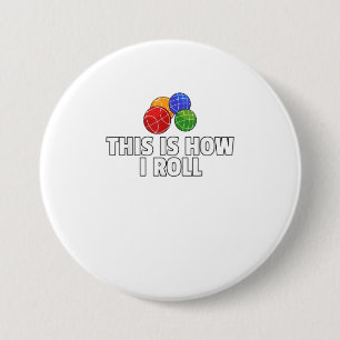 Badge Rond 7,6 Cm Bocce Ball Gift Italian Bowling Bocci Pyer TShirt