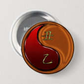 Badge Rond 7,6 Cm Boeuf de bois (Devant & derrière)