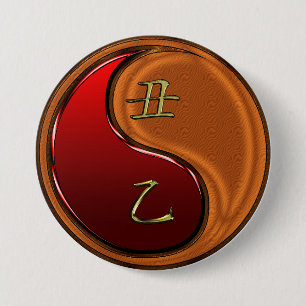 Badge Rond 7,6 Cm Boeuf de bois
