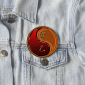 Badge Rond 7,6 Cm Boeuf de bois (En situation)
