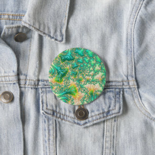 Badge Rond 7,6 Cm Bohème vibrant tripant fractale abstrait spirale