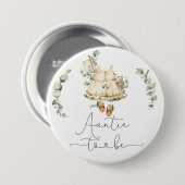 Badge Rond 7,6 Cm Boho nursery eucalyptus fille douche Tante à être (Devant & derrière)