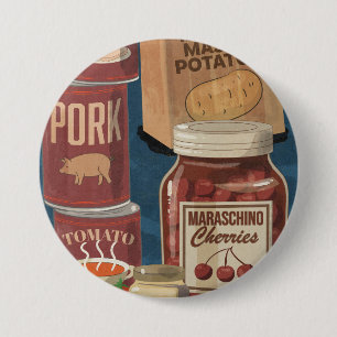 Badge Rond 7,6 Cm boîtes de cuisine en fer blanc et en métal